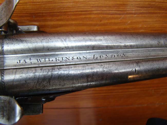 A fine pair of Double Barreled English Flintlock Coach Pistols by James Wilkinson, London, circa 1810, Gunmaker to His Majesty King George III. — image 5